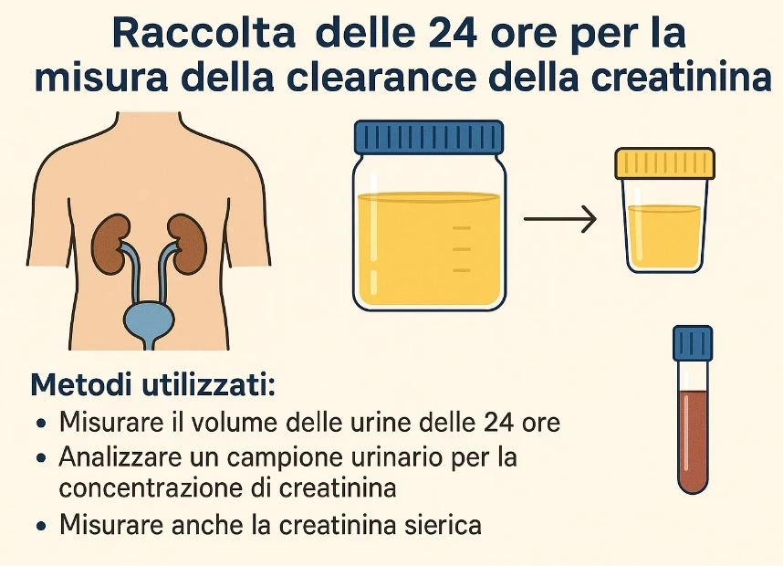 clearance creatinina raccolta urine 24 ore