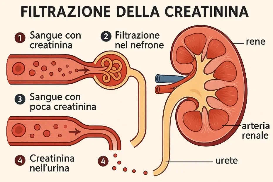 come i reni flitrano la creatinina