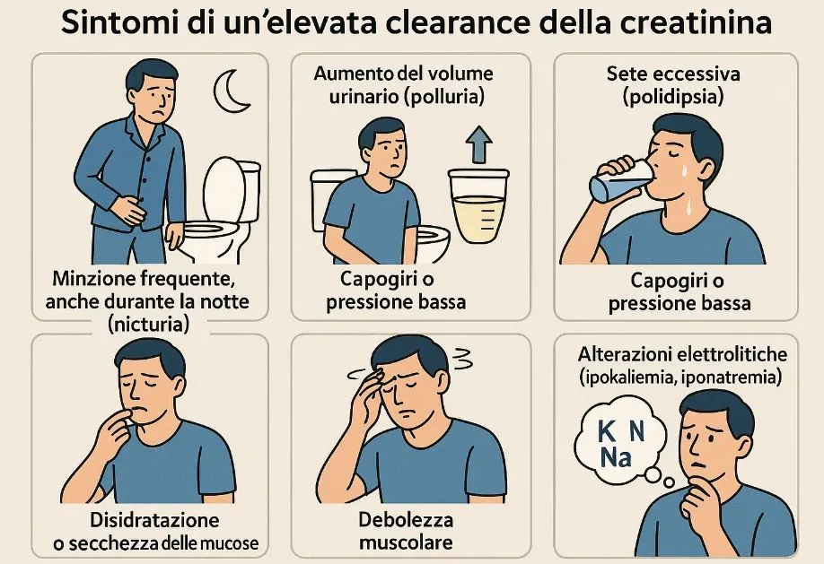sintomi alta clearance creatinina
