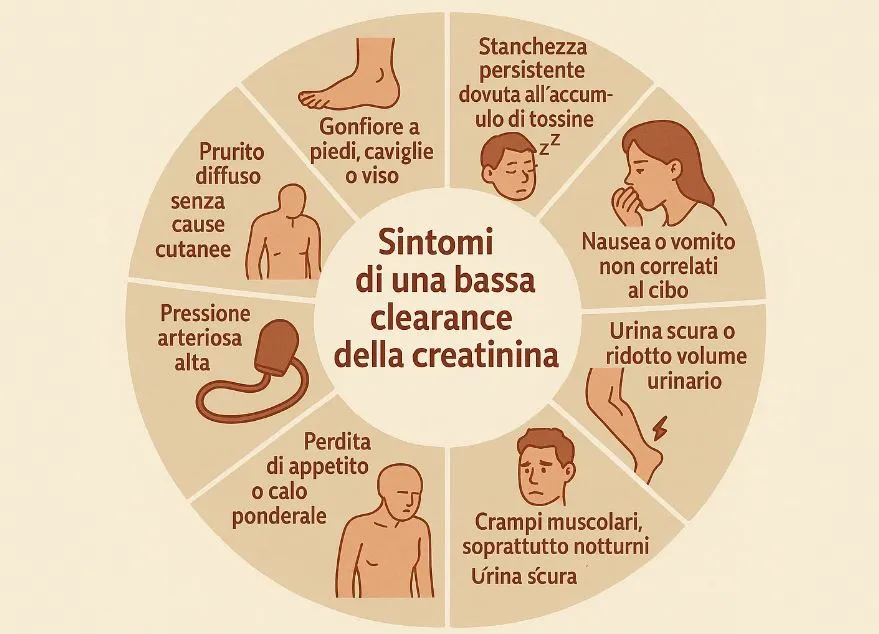 sintomi bassa clearance creatinina